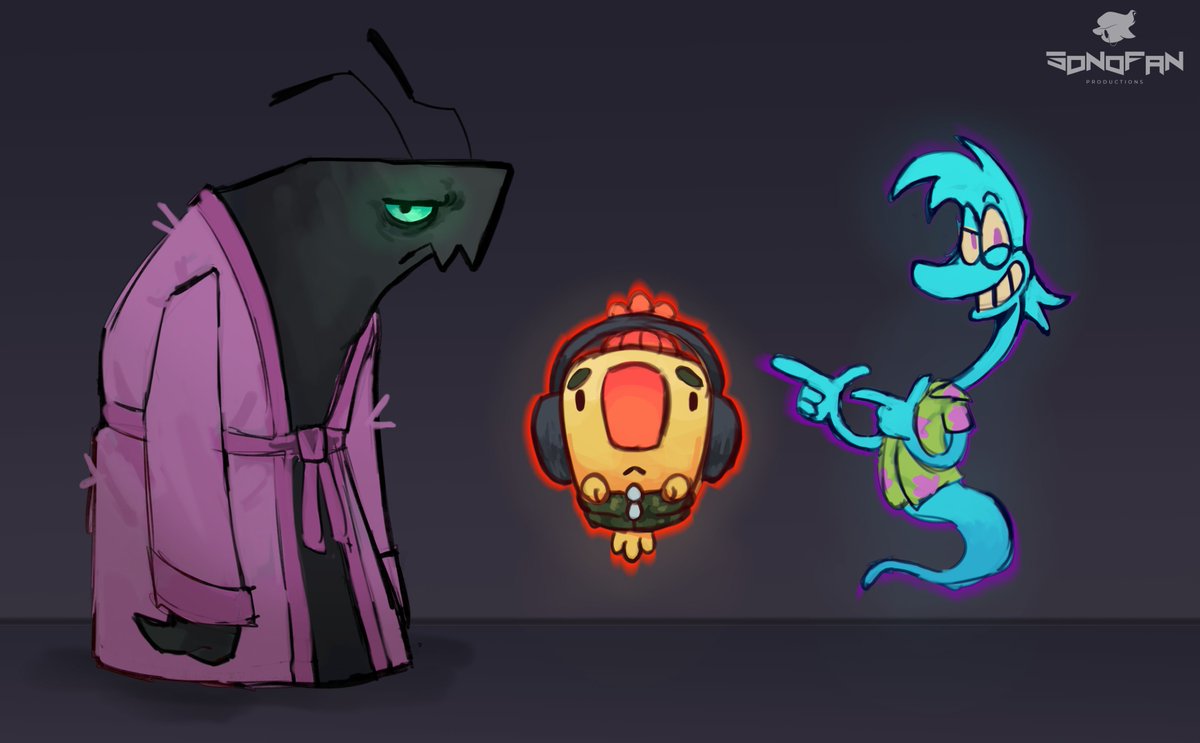 Fanart pra <a href="/FlamboAnimation/">Flambo Animation</a> muito pedrada os boneco 🫡

botei um cabelo com mullet pro hector perdão