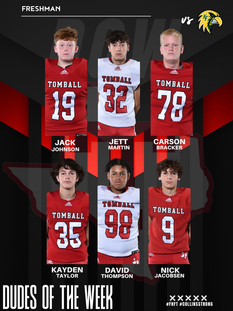 FootballTomball's tweet photo. What a way to end a week and freshman football season... Congrats dudes!
#DudesoftheWeek #FHFT #CollinsStrong https://t.co/8ejOsdEPci