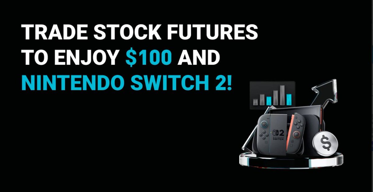 Bitget_DACH's tweet image. 🎮 Trade Stock Futures and win up to $100 + a Nintendo Switch 2! 🎮

Now is the perfect time to trade on Bitget Stock Futures!
In addition to profiting from the markets, you can win great rewards!

bitget.com/events/activit…

#Bitget #StockFutures #TradingEvent #NintendoSwitch2