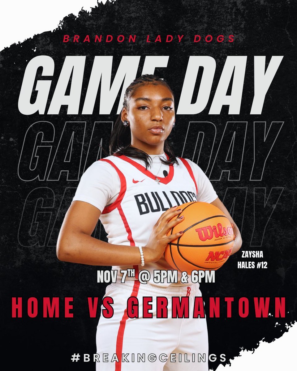 ITS GAMEDAY!!! The Lady Bulldogs are back in action tonight at home vs Germantown! JV girls at 5:00 and Varsity Girls at 6:00! Come on out and pack the stands! You don’t want to miss it!! #everyonecantbeadog #UnleashTheDawg #WeComing #BreakingCeilings