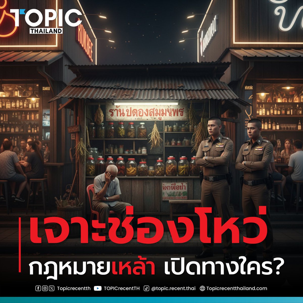 TopicRecentTH's tweet image. 🚨 เจาะช่องโหว่ กฎหมายเหล้าฉบับใหม่ เปิดทางใคร? 💸
นโยบายรัฐบาลกำลังเล่นเกมสองหน้า! ด้านหนึ่งเปิดไฟเขียวยามค่ำคืน แต่กฎหมาย #พ.ร.บ.ควบคุมแอลกอฮอล์ ฉบับใหม่ กลับซ่อน "กับดัก" โทษปรับ 10,000 บาท สำหรับคนดื่มผิดเวลาไว้!