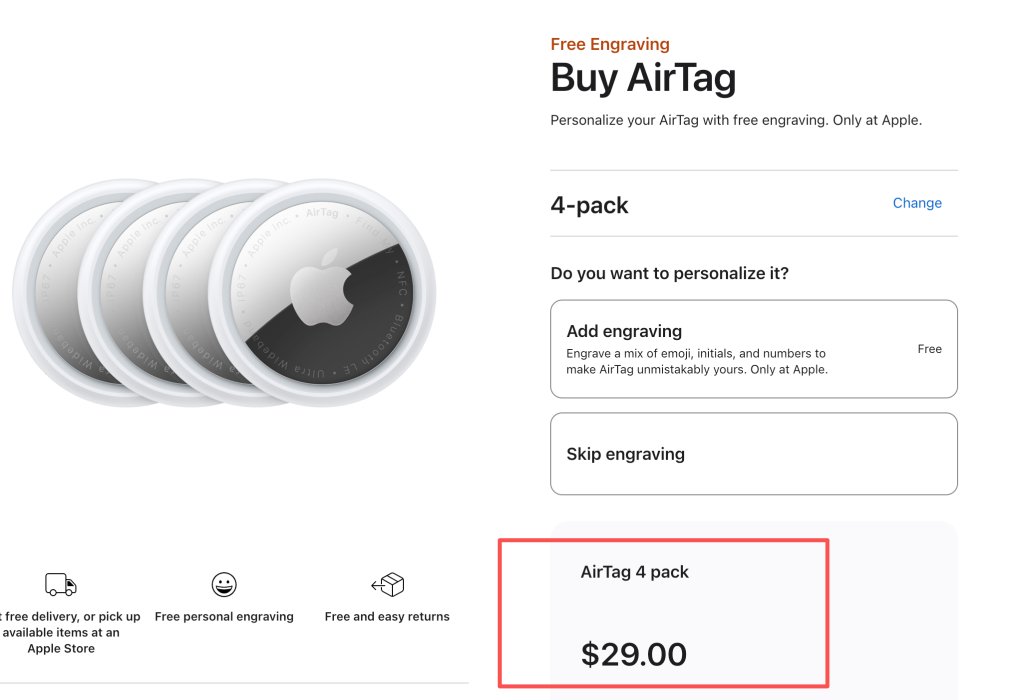 USCCStrategy's tweet image. #PriceError #Apple #AirTag (4-Pack) for $29
apple.com/shop/buy-airta…