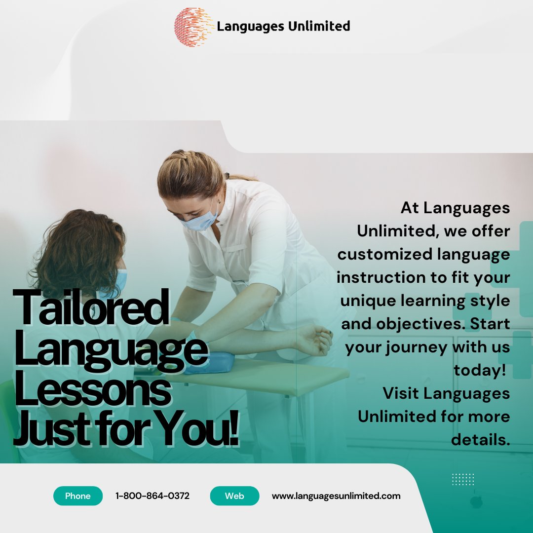 languagesUS's tweet image. Learn languages with a twist! Our specialized language instructions make lessons practical, engaging, and perfect for real-life situations. From legal lingo to medical terms — we’ve got you covered! 🌍💬

#LanguageLearning #SpecializedTraining #LanguageServices #LearnLanguages