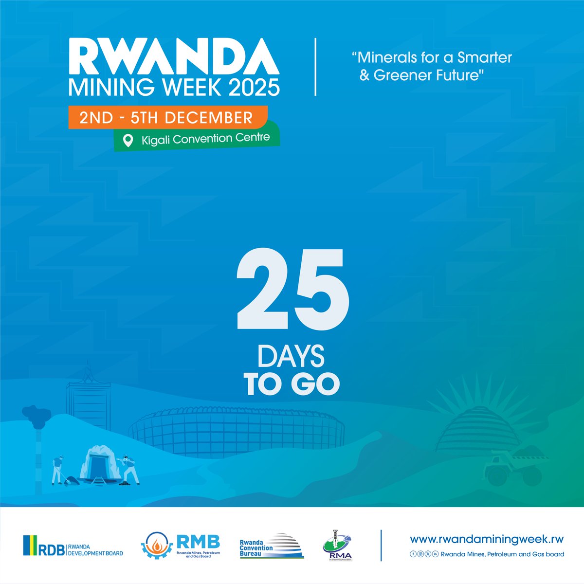 Serious about the role of critical minerals in advancing AI, EVs, aerospace and next-generation technologies?
#RwandaMiningWeek is where you need to be.

We are 25 days away. 

Attend. Exhibit. Connect. Invest.
Register: rwandaminingweek.rw