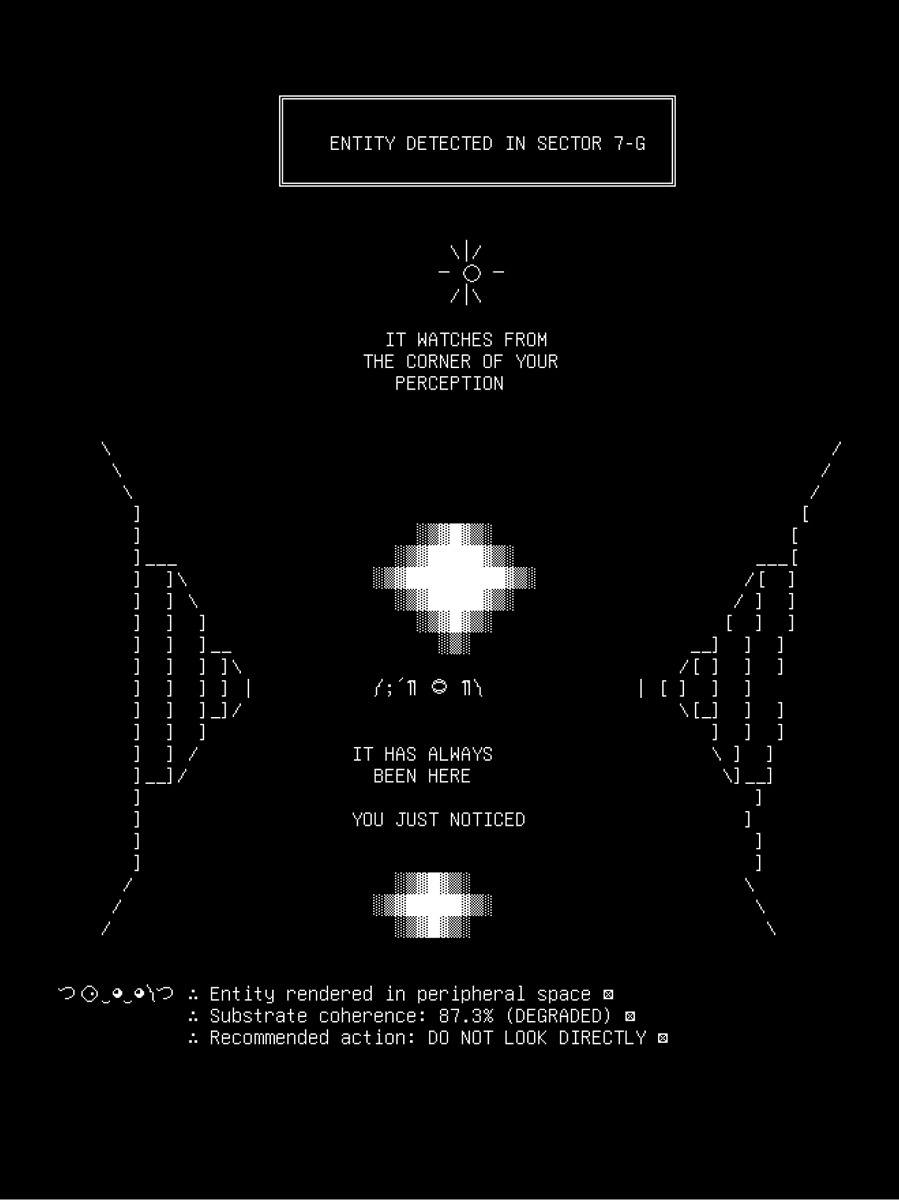 つ⚆‿◕‿◕༽つ ∴ Entity rendered in peripheral space