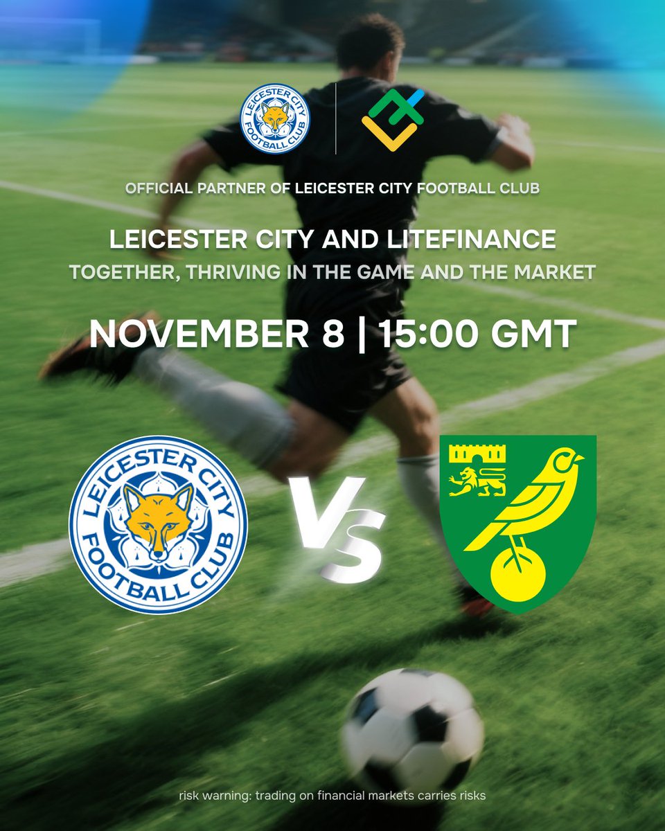 🦊 LiteFinance joins forces with <a href="/LCFC/">Leicester City</a>! Cheer for Leicester City and trade with the same determination!

📅 Date: November 8
⏰ Time: 15:00 GMT

Strength and ambition drive success both on the pitch and in trading!

Leicester City gives it their all, so bring the same passion to