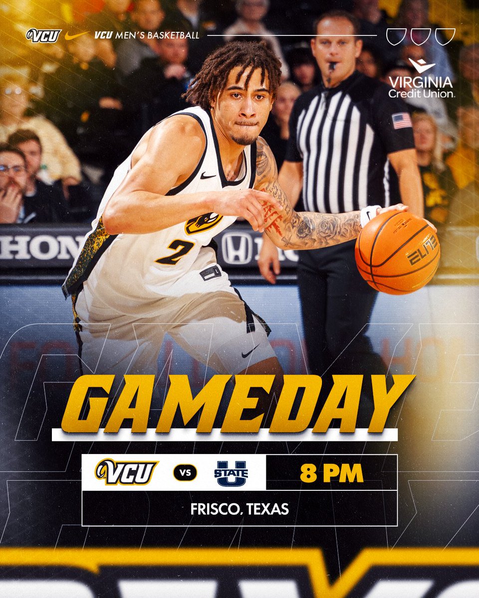 A showdown in Texas!
🆚 Utah State
📍 Frisco, Texas
⏰ 8 p.m. (EST)
📺 Urban Edge Network - shorturl.at/ishTU
📻 shorturl.at/7fcMY
📊 shorturl.at/KT1YL

#LetsGoVCU