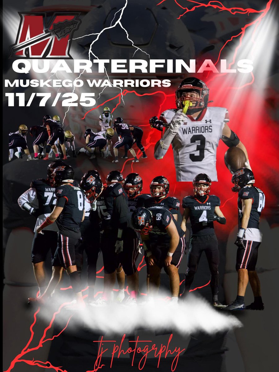 MuskegoGridiron's tweet image. Huge shoutout to the talented Muskies at Muskego Lakes for creating this awesome game day graphic! 🔥 Your creativity is unreal! ❤️🖤

#WarriorNation #FamilyWarriors #1warrior
