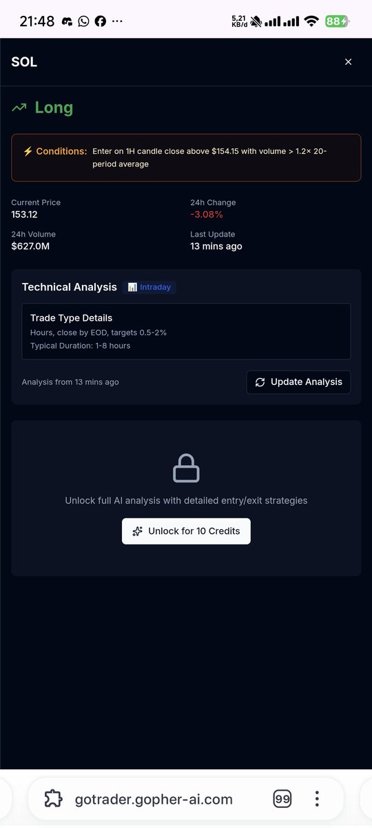 🔥 My trade pick on GoTrader
$SOL – Signal: LONG 📈
Enter on 1H close above $154.15 with volume > 1.2× avg

AI-powered analysis by <a href="/gopher_ai/">Gopher</a> &amp; $GOAI
gotrader.gopher-ai.com/discovery

#SOL #Gopher #GOAI #AITrading #CryptoAnalysis