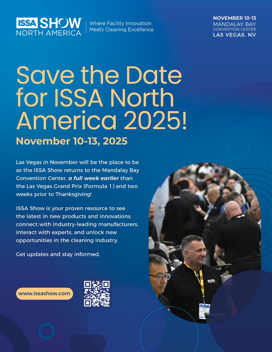 SpaceVac International is heading to #LasVegas!
Find us at the ISSA Show North America — Booth 2104, International Pavilion (Bayside Halls A–F), Nov 11–13, 2025