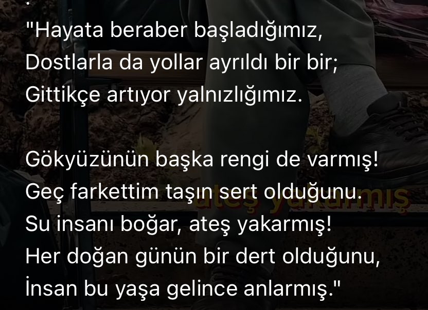 Dostlarla da yollar ayrıldı bir bir…