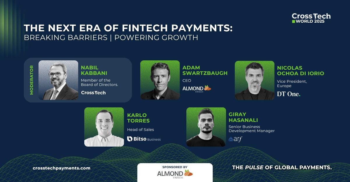 Join us in the panel “The Next Era of Fintech Payments: Breaking Barriers | Powering Growth.” Sponsored by @AlmondFinTech