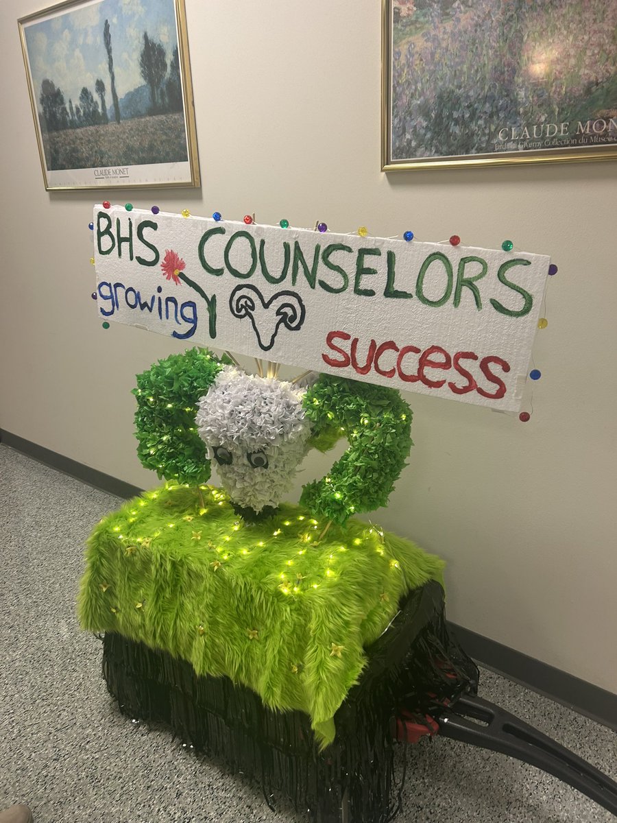 BHSCounselors00's tweet photo. 🌱 The BHS Counseling team is growing success! 🌾 We had a great time decorating our Red Wagon to showcase how we help our Rams thrive—academically, personally, and beyond! ❤️🐏 @farrahsmock https://t.co/kw1QpRaWz3