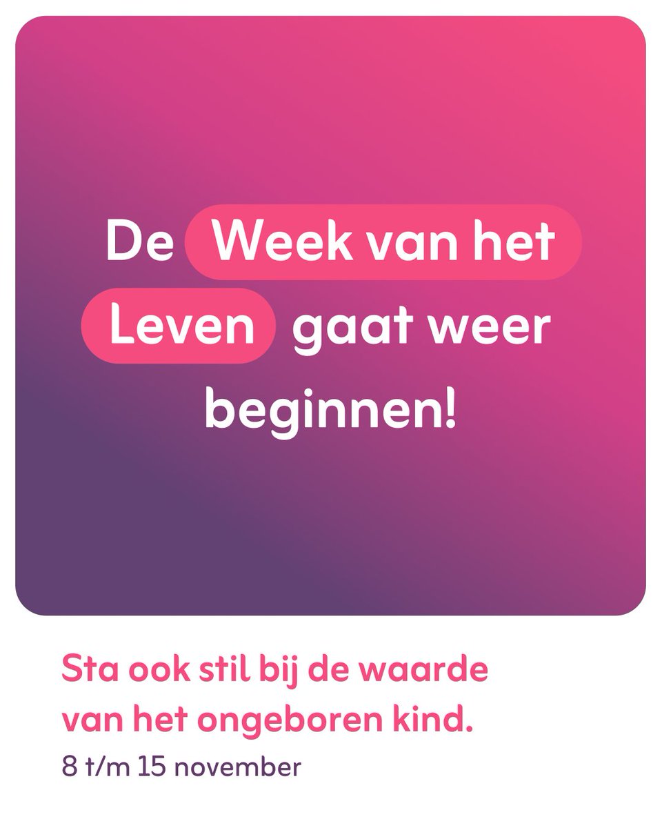 Week van het Leven tweet media