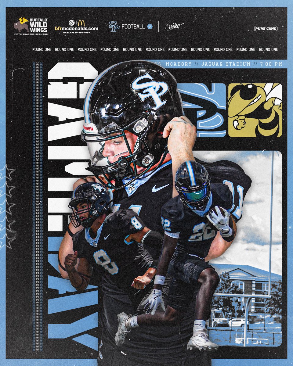 SpainParkFB's tweet photo. Jag Nation… Let’s pack the stands tonight for our big game vs Mcadory! Our usual livestream via Hoover Toyota’s Facebook isn’t allowed for the playoffs, but you can watch it live with a subscription to the NFHS Network… See yall tonight!!
#SPFootball
#DoingItTogether https://t.co/TzqcBH756Y