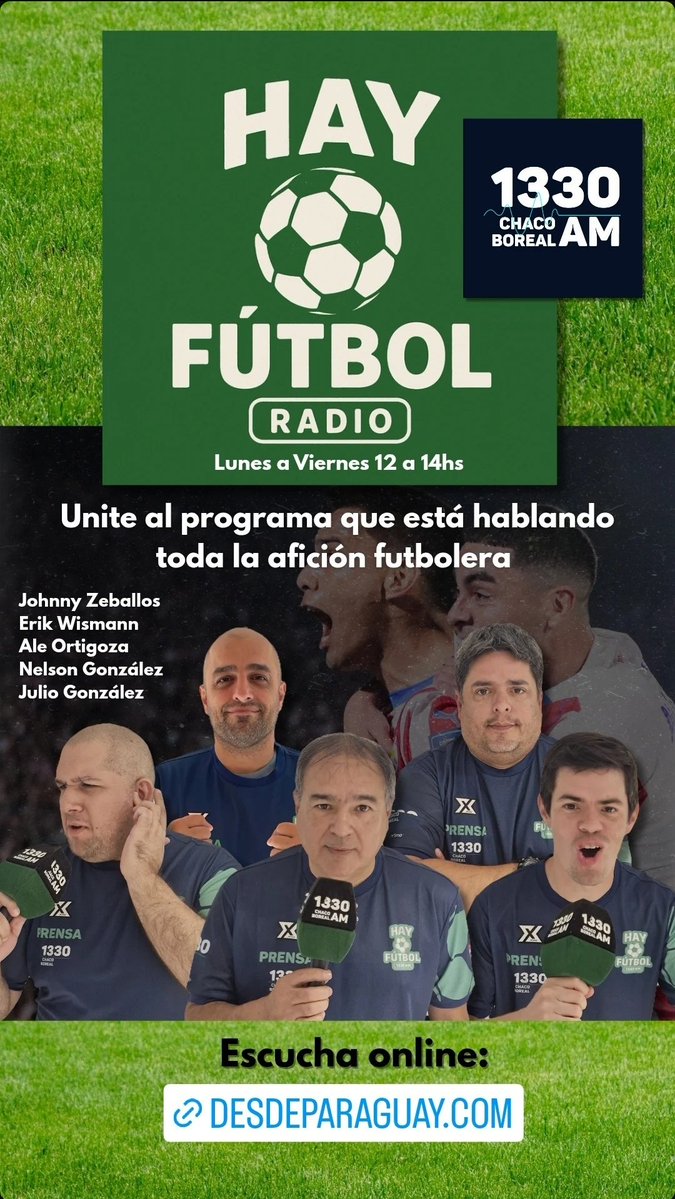 AL AIRE

Edición de viernes en la mesa de Hay Fútbol.

Se viene una fecha decisiva en el Clausura.

#HayFutbolpy