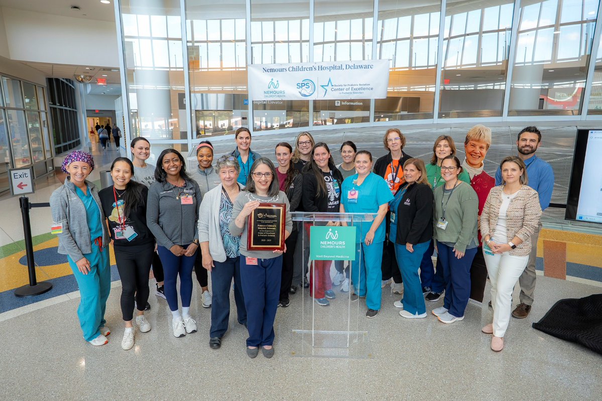 pedsedation's tweet image. Our 2025 SPS Center of Excellence recipient, @Nemours Delaware, recognized their incredible team for this great achievement.

Congratulations on your continued dedication to safe and excellent sedation care!

#SPS #pediatricsedation #sedation #SPSCOE #SPSCenterofExellence