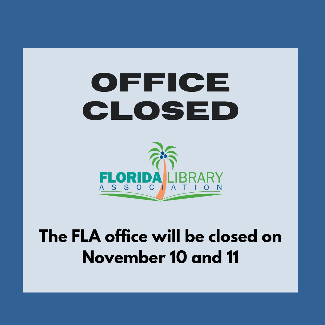 The FLA office will be closed Monday, November 10, and Tuesday, November 11. 

We will resume normal operating hours on Wednesday, November 12. Thank you for your understanding.