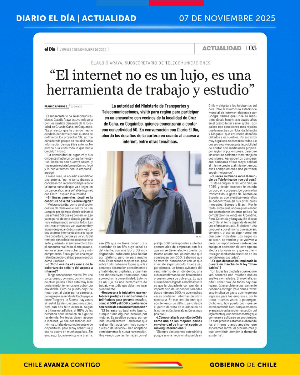Subsecretaría de Telecomunicaciones tweet media