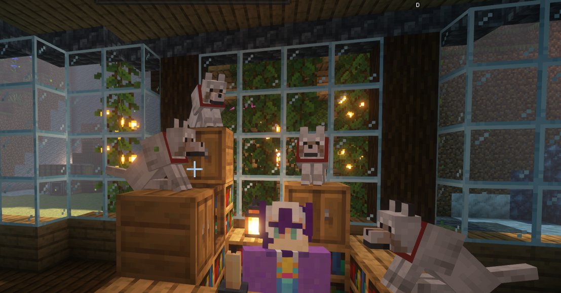 thymus_hibiscus's tweet image. #purrfectapawcalypse Patches' Candy Tree House is now open, with lots of puppies and a cat running the business together.