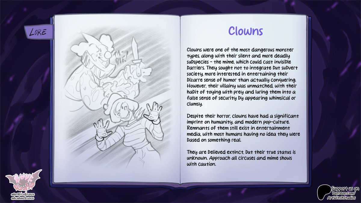 Following up from last week, we have some nimrod information on a deadly and totally extinct species of monster from times long gone by 👀

#lore #gamedev #indiedev