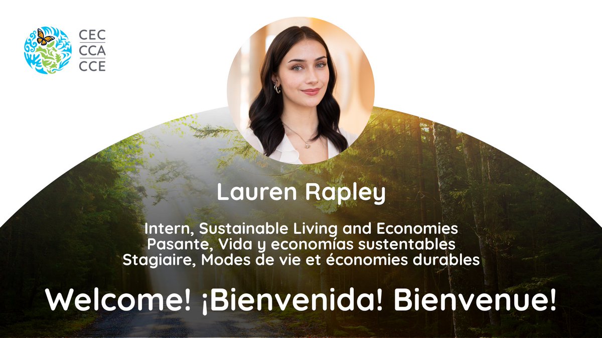 CECweb's tweet image. 🚀 Meet Lauren Rapley, our new Sustainable Living and Economies Intern!

Lauren is in her final year at @Concordia University, pursuing a BSc Honours in Environmental Science.

🌱 Welcome, Bienvenida, Bienvenue!