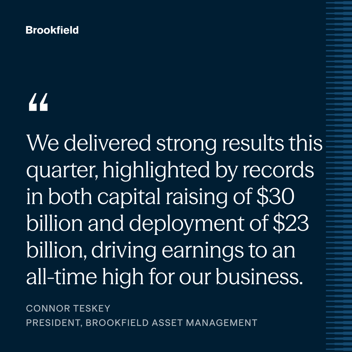 Today, Brookfield Asset Management announced strong Q3 2025 earnings. Learn more: brkfld.co/omzcp0ui