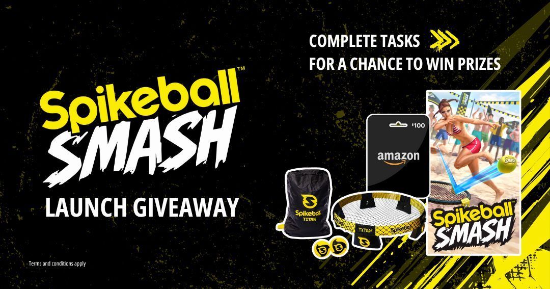 SpikeballSmash's tweet image. Spikeball Smash launches on 11/18, and we're celebrating with a giveaway! 

Don’t miss your chance to win a $100 Amazon gift card, a TITAN Net Set from @spikeball, and other awesome rewards. 

Get the details and enter now: bit.ly/SpikeballSmash…