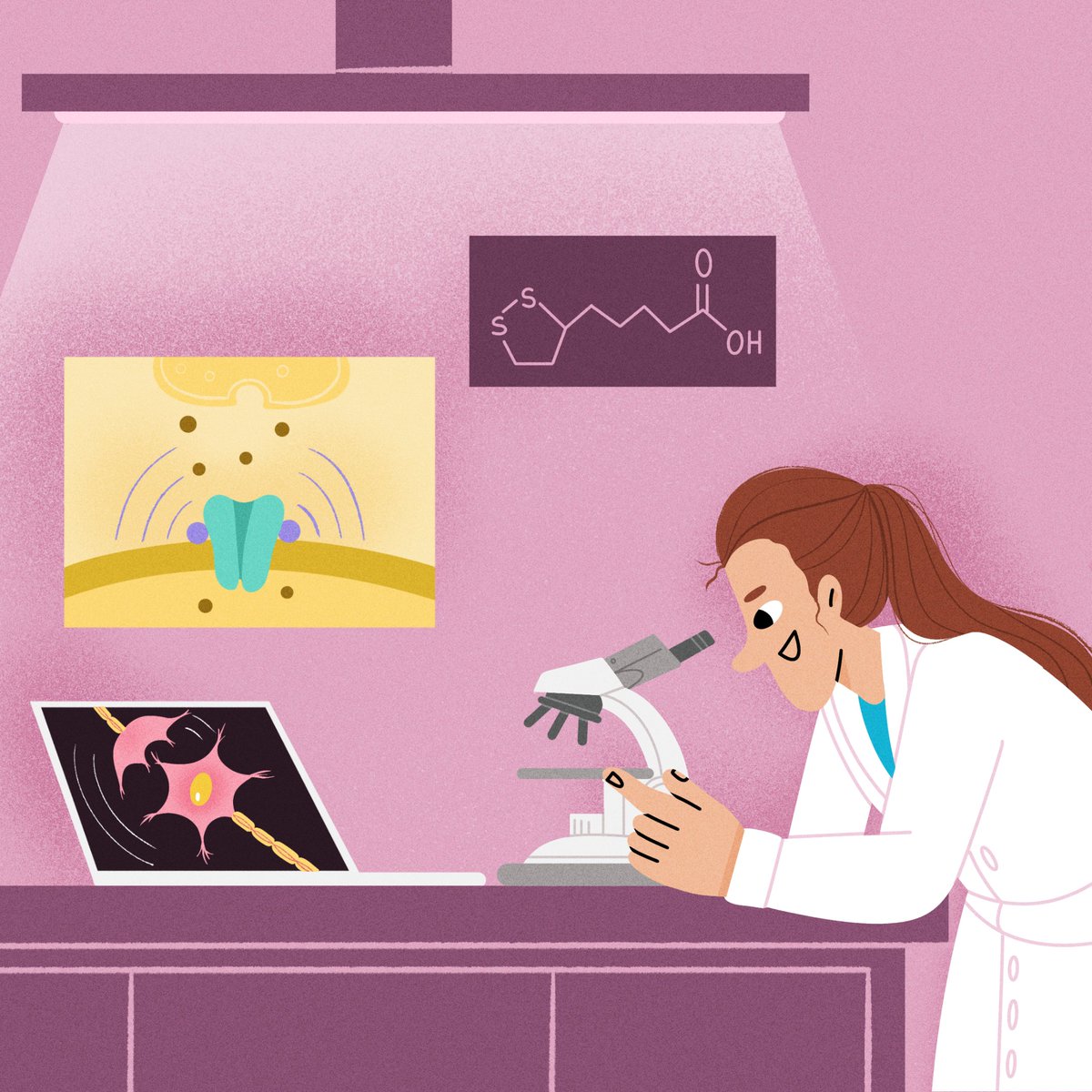 FrontYoungMinds's tweet photo. Could a natural, vitamin-like chemical prevent #braincell damage?
Your brain's neurons send messages to control everything you do!
Scientists are researching how lipoic acid may control the message "gates" and prevent harm. https://t.co/uQKDQ3aFjS🧠🔬
#brain #BrainHealth https://t.co/pGSi2dIKR2