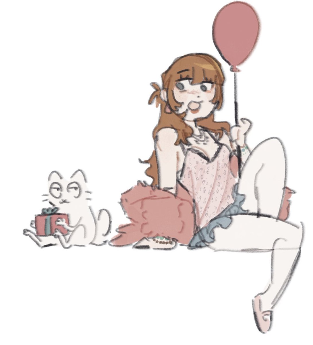 It’s my balloon day!!!!! Drew me and my rarely seen sona to celebrate🥳
