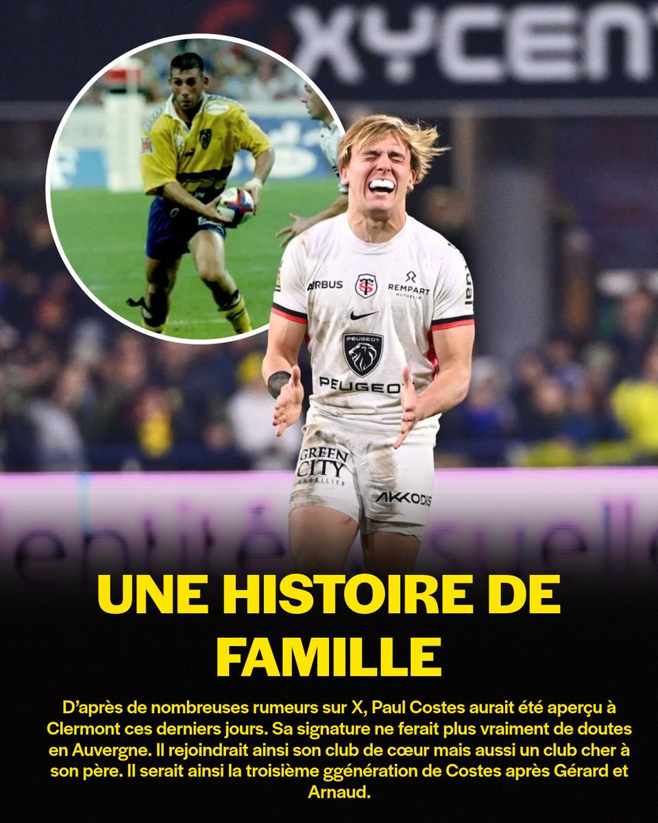asmrugbysupport's tweet image. 𝙂𝙚𝙣𝙚𝙧𝙖𝙩𝙞𝙤𝙣 𝘾𝙤𝙨𝙩𝙚𝙨 🩸

Paul Costes serait la première recrue. D&apos;après de nombreuses rumeurs le jeune champion de France pourrait être officialisé dans les jours à venir. 🔥

#asm #rugby #yellowarmy