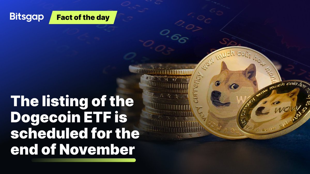 Bitsgap's tweet image. 🐶 #Bitwise has filed an 8-A form with the #SEC to launch a spot #Dogecoin #ETF.

🗓 If the regulator raises no objections, the listing could take place within 20 days.

#FactOfTheDay