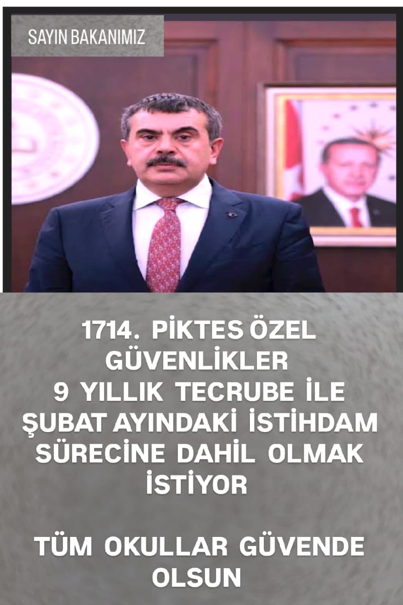 Ebrueli62324657's tweet photo. @Yusuf__Tekin Üzüntümüz de bekleyişimizde artık Son Bulsun
Piktes Özel Güvenlikler yeniden Görevlerine dönmek istiyor.
#Piktes
@RTErdogan
@Yusuf__Tekin
🚨PİKTES ÖZEL GÜVENLİKLER KIŞA İŞSİZ VE BELİRSİZLİKLE GİRDİ 
 ŞUBAT AYINDAKİ İSTİHDAM SÜRECİNE 1714 EMEKÇİ DAHİL OLMAYI BEKLİYOR https://t.co/osiTsyHqVA