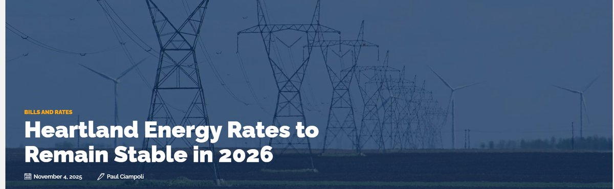 #ICYMI <a href="/HeartlandPower/">Heartland Energy</a> will have steady electric rates again in 2026, marking the ninth consecutive year without an increase. 

Our story: heartlandenergy.com/heartland-ener…

<a href="/publicpowerorg/">Public Power</a> coverage: publicpower.org/periodical/art…

#PublicPower #energyrates #stablerates #CommunityPowered