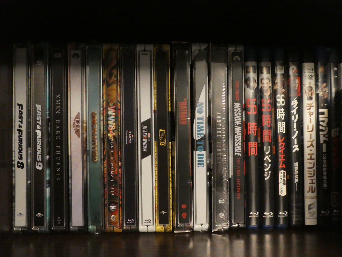 Amazonからミッション：インポッシブル ファイナル・レコニングのBlu-rayスチブが届いた！！
これでいつでもトム＝イーサンの勇姿を堪能できるぞ！！
スチブコレクションを眺めるのも楽しい☺️