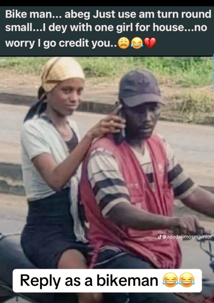 ADEXITTO's tweet photo. WHERE YOU ARE GOING ISN'T FAR FROM YOUR HOUSE MADAM , NA WRONG LOCATION WE DEY MADAM.😂 https://t.co/OPYKxuIEUQ