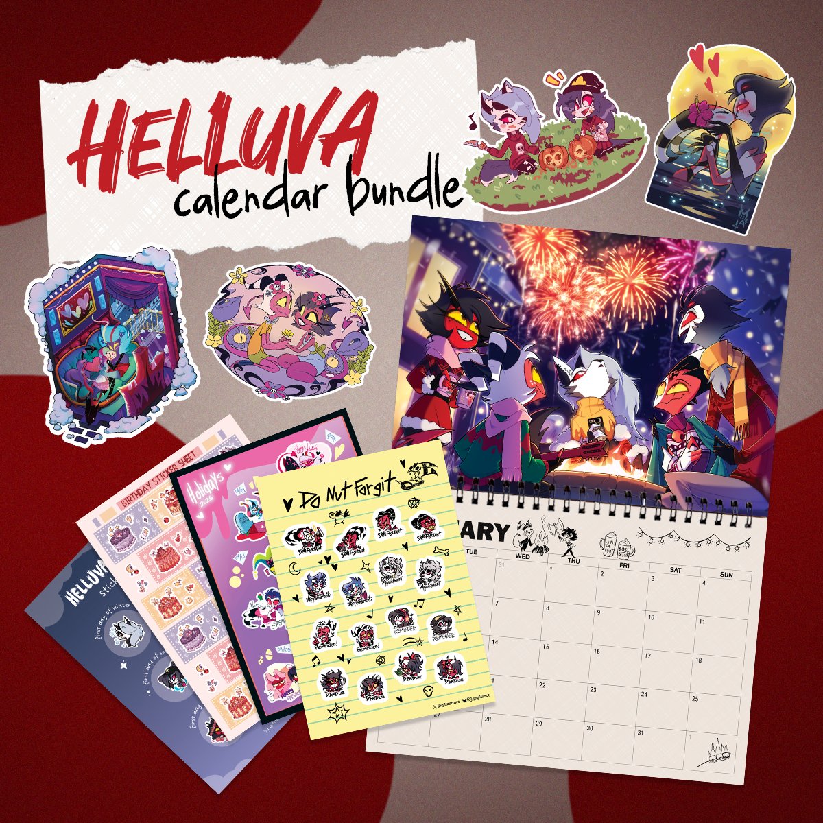 HelluvaCalendar's tweet image. Less than one week into preorders and we're already over halfway to our first stretch goal! We've made some beautiful charms which will be added to everyones bundles if we hit our targets! #helluvaboss #helluvacalendar