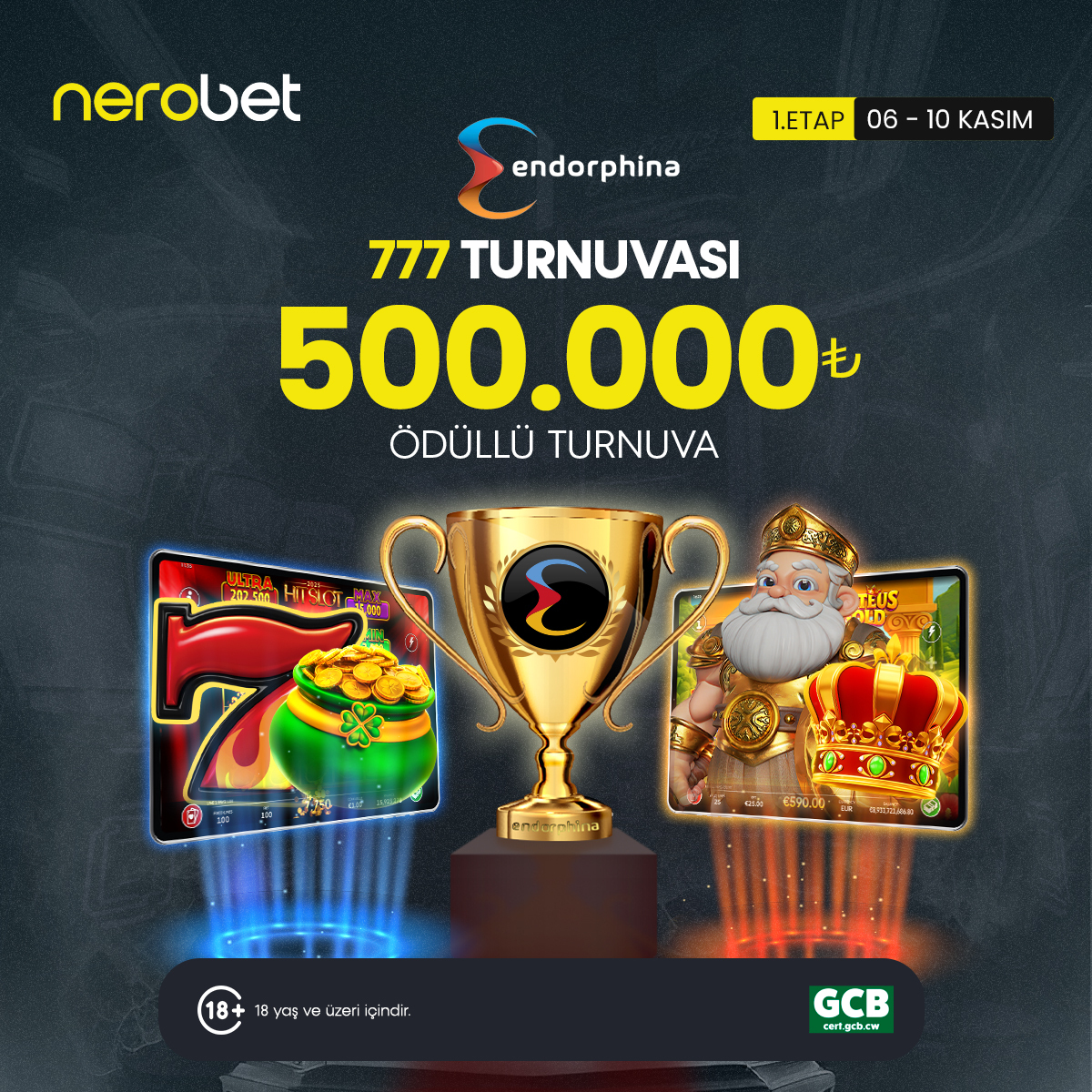 🎰 Endorphina 777 Turnuvası Başladı!
Büyük ödüllü turnuvada yerini al ve zirveye oyna! 🏆
➡️ Nerobet Giriş: t2m.io/NRTW

📌 Yeni üyelere %100 Hoş Geldin Bonusu
📌 Her yatırıma %50 Bonus

📅 06 – 10 Kasım | 1. Etap
⏳ Kaçırma, rekabet yeni başlıyor!
#Nerobet