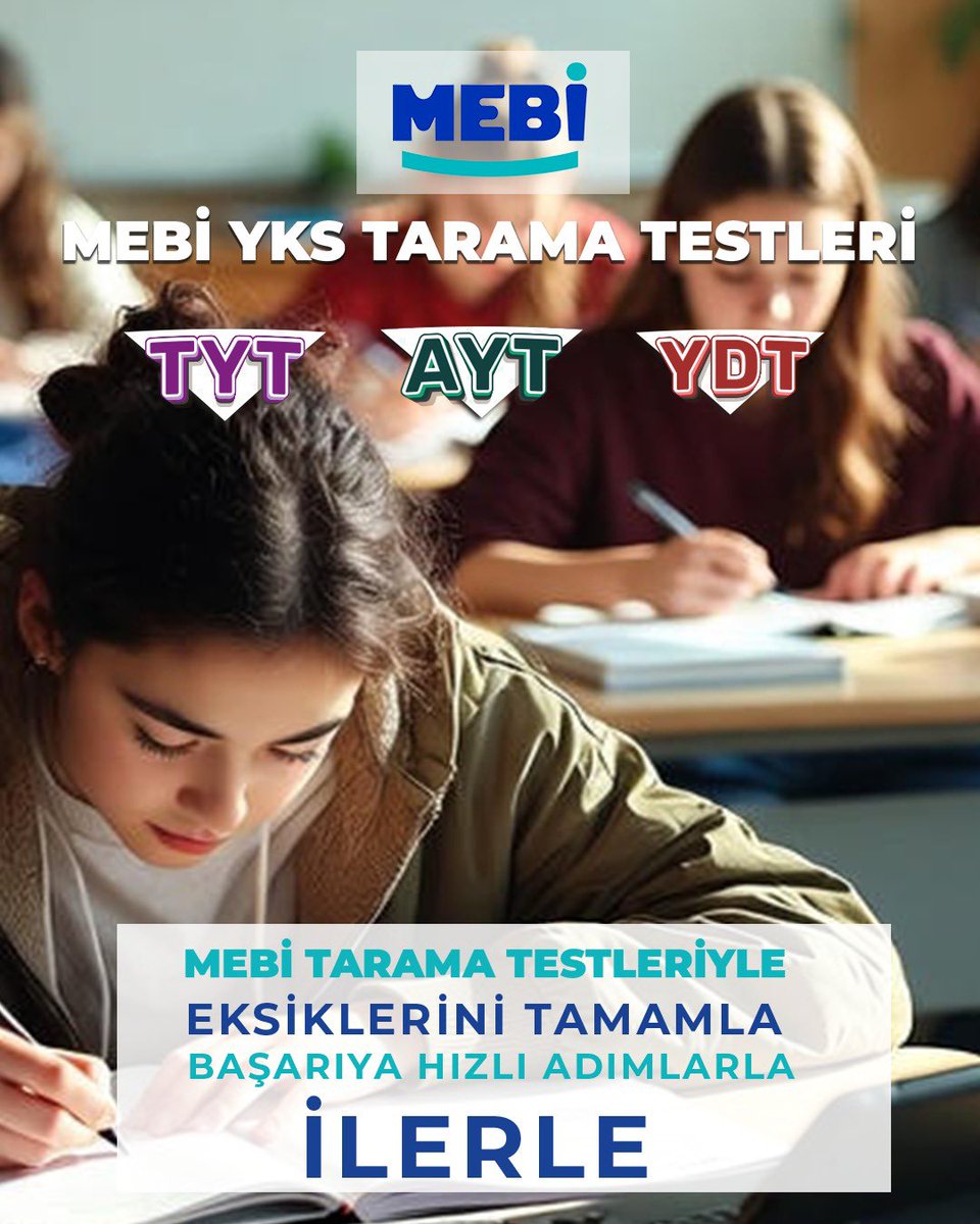 YKS Tarama Testleri MEBİ’de!🐝
Gerçek sınav deneyimi, özgün sorular ve video çözümler bir arada! 🍯
#mebi #yks2026