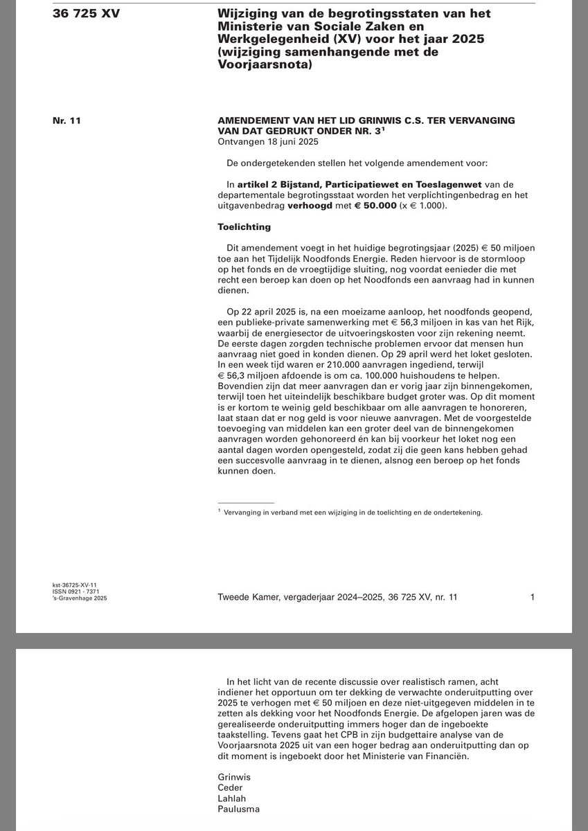 Pieter_Grinwis's tweet image. Staatssecretaris Nobel voert het amendement dat ik met @DonCeder @a_lahlah en @wiepau indiende om mensen in energiearmoede dit jaar nog tegemoet te komen alsnog deels uit. Niet ideaal, maar wel een stap vooruit. 't Is nu zaak mensen in energienood snel structureel te gaan helpen.