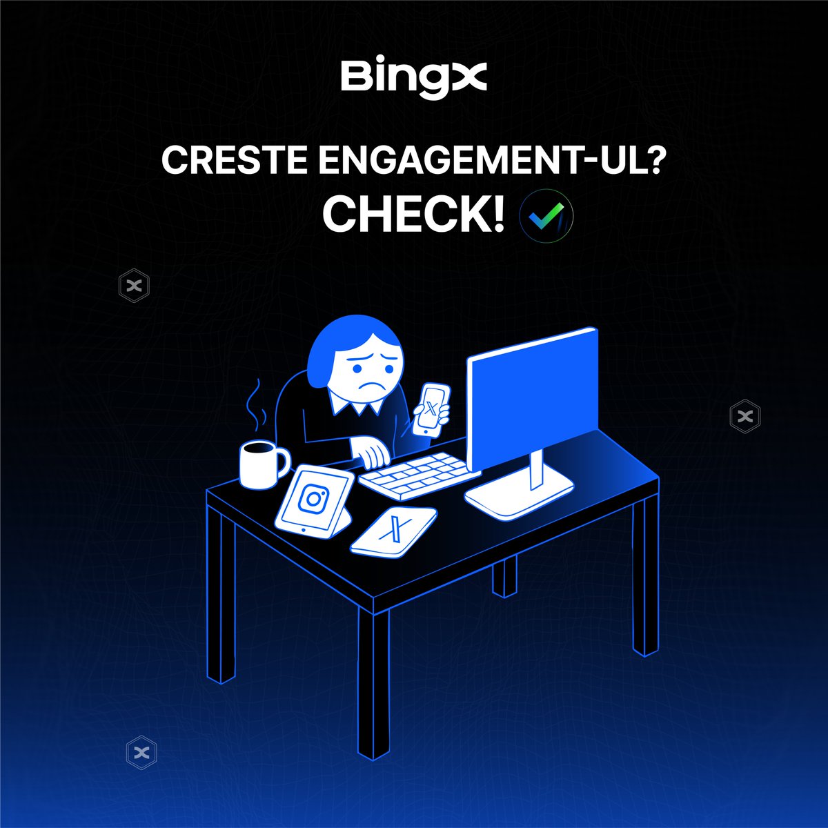 BingXRomania's tweet image. Șeful mi-a zis să cresc engagementul.

Așa că am intrat de pe toate conturile mele și am dat like. 💅

#BingXIntern #HustleCulture #SocialMediaLife #DozaZilnicaDeBingX
