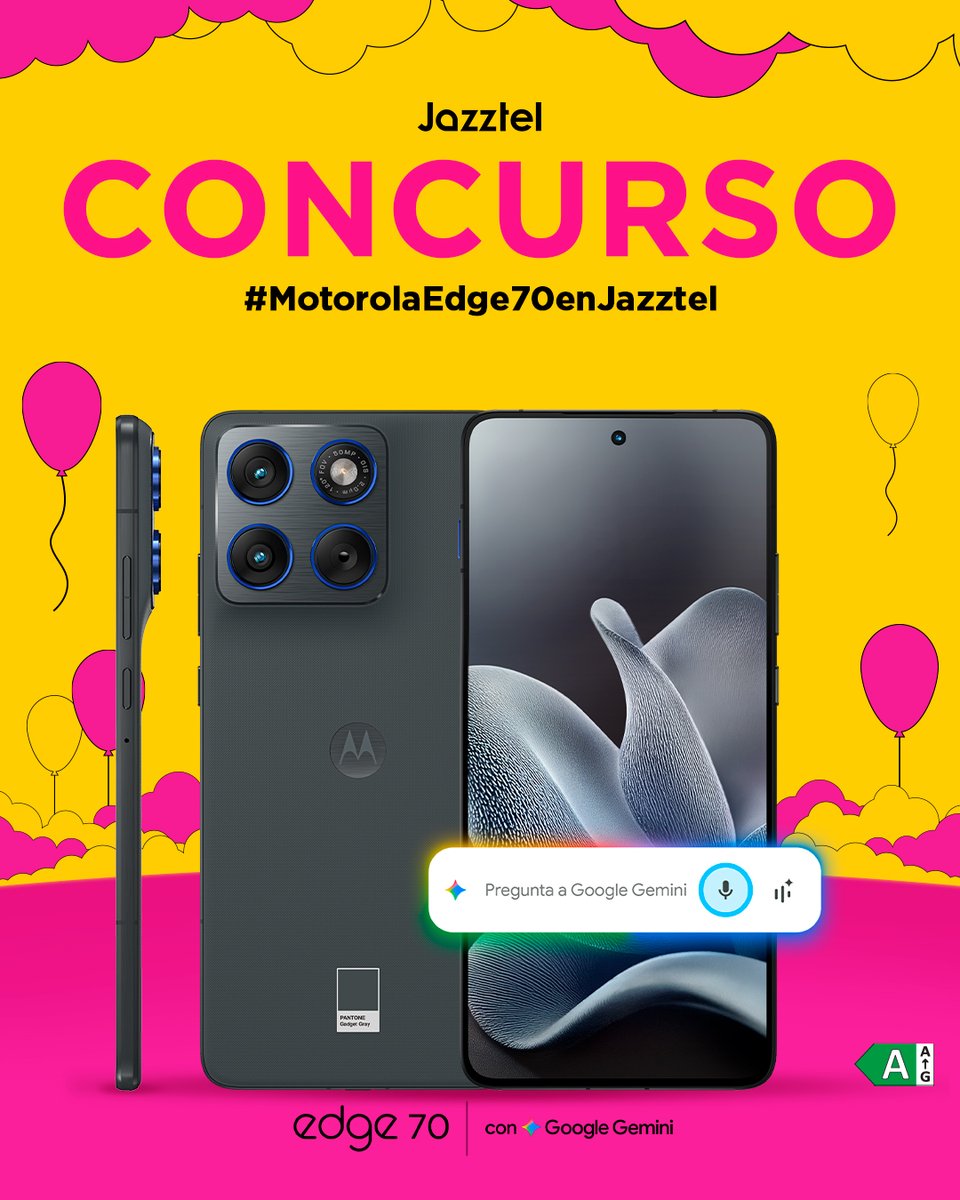 jazztel_es's tweet image. CONCURSO
¡Que se pare el mundo! Llega el nuevo #MotorolaEdge70 a Jazztel
¿Quieres ganarlo? ¡Participa!
➡️ Sigue a @jazztel_es  y @MotorolaESP 
🔁 Haz RT
💬 Menciona a tu amigo que es el mejor en todo
#️⃣ HT #MotorolaEdge70enJazztel
¡Suerte! 🍀
BBLL: bit.ly/MotorolaEdge70…