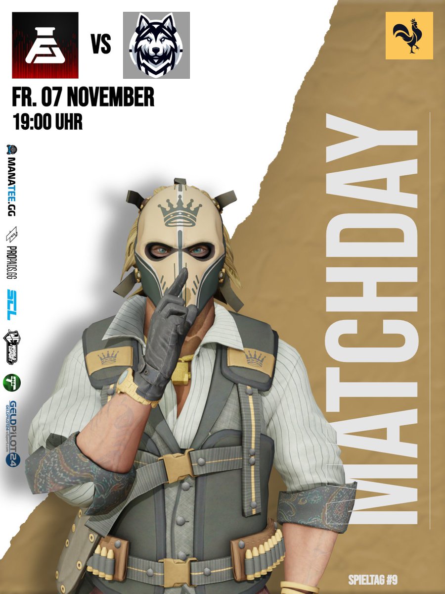 In drei Stunden starten wir ins letzte Spielklasse 2 Match dieser Saison🔥
Der Klassenerhalt ist theoretisch noch drin, aber mit den Huskies als Gegner wird es sehr schwer🤔

 🕒 Start: 19:00 Uhr
⚔️ Gegner: <a href="/HuskJuelichgg/">Huskies eSport Jülich e.V.</a> 
🎙 Caster: <a href="/ttv_elbfrost/">elbfrost</a> &amp; <a href="/Mo3_huskies/">Maurice Dohmen</a> 
📺 Twitch: