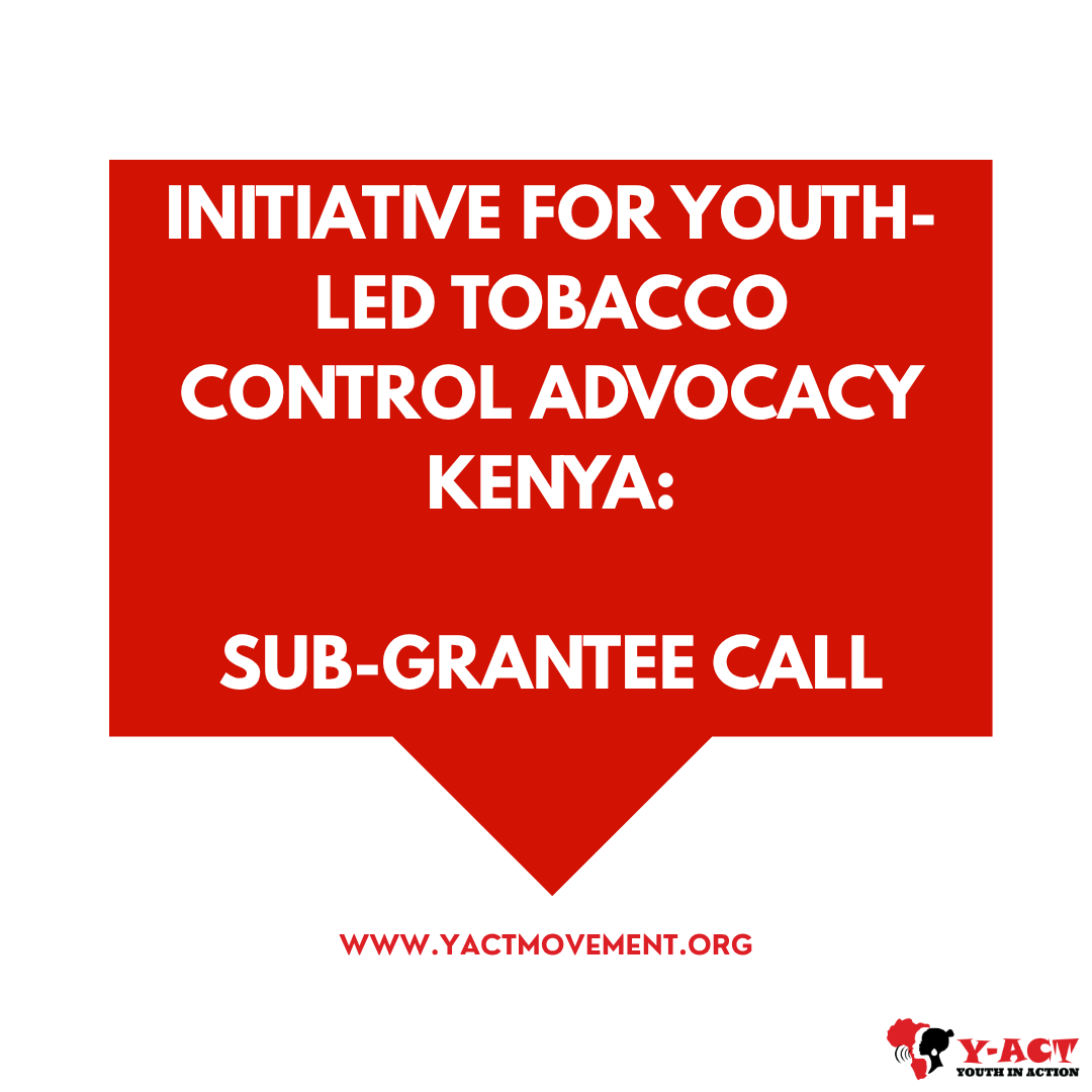 YACT_Africa's tweet photo. Amref Health Africa, through Y-ACT, invites youth-led and youth-focused organizations in Kenya to apply for the Tobacco Control Youth Advocacy Project (grant up to USD 50,000).
🔗EOI: https://t.co/cy5zpUXV1s
#YACT #YouthAdvocacy #TobaccoControl https://t.co/mBKjL0QbAZ