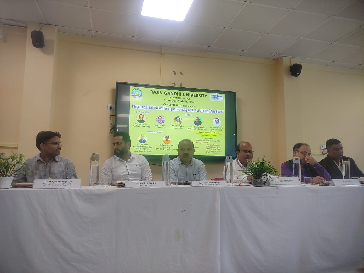 FoodRgu's tweet photo. @RGU1984 @FoodRgu Dept. of Food Technology, RGU successfully organized a National Seminar on “Integrating Traditional &amp; Emerging Technologies for Sustainable Future Foods” on 7 Nov 2025.
Graced by Prof. S.C. Deka (Tezpur Univ) &amp; Dr. Rahul Kr. Anurag (ICAR-CIPHET, Ludhiana). https://t.co/AFvvtHFyXC