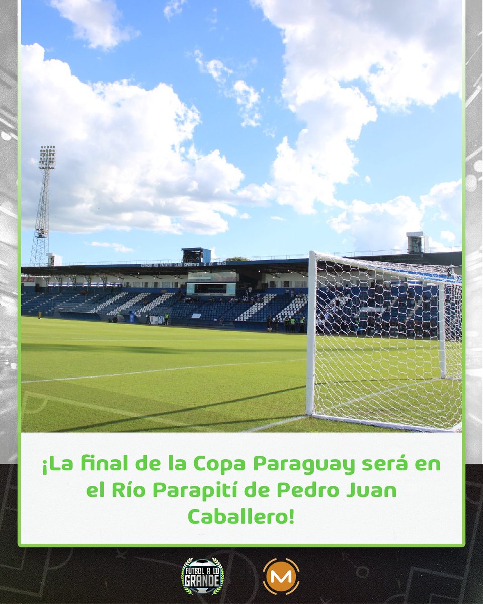 🏟️🎉¡La fiesta se traslada a "la terraza"!

🔸El sorteo determinó que la final de la Copa Paraguay se disputará en el Río Parapití de Pedro Juan Caballero, estadio que utiliza el 2 de Mayo.

👉🏼Será la segunda ocasión que el recinto pedrojuanino albergará la final de "La Copa de