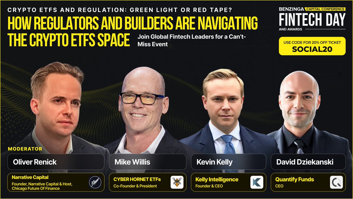 Crypto ETFs: Green Light or Red Tape? Join leaders from CYBER HORNET ETFs,  Kelly Intelligence, and Quantify Funds as they break down how builders and  regulators are navigating the evolving crypto ETF
