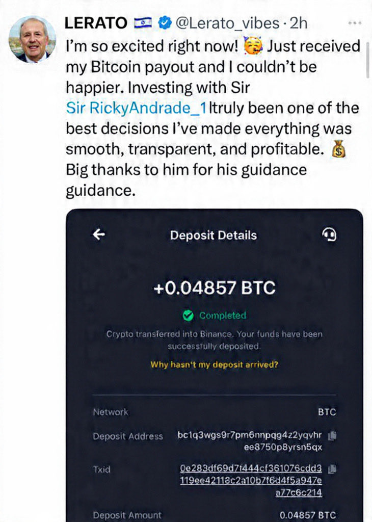 Big congratulations to my investor for another amazing profit! 💵👏 Stop watching others win while you’re doubting — take a step and start investing today! 🚀