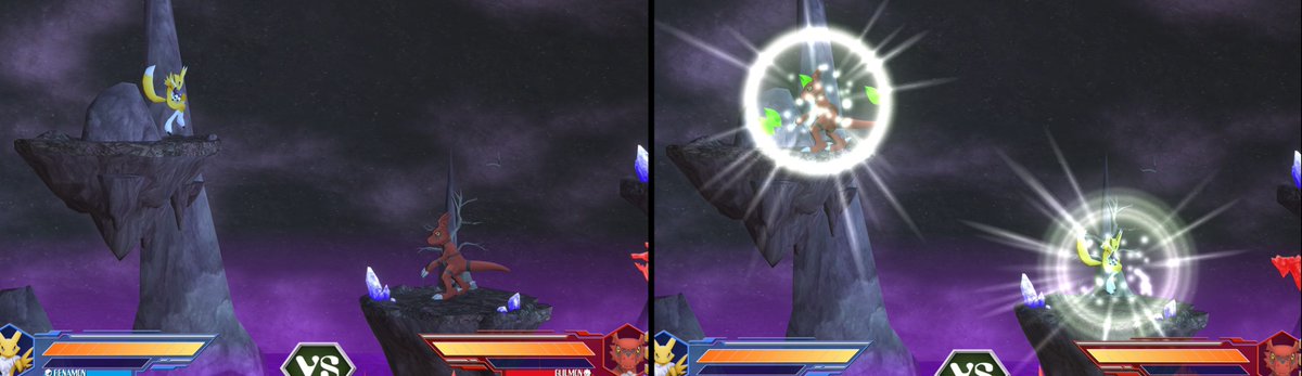 DRA_Remake's tweet image. Renamon is a technical rookie, able to angle their Diamond Storm attack to strike at many parts of the map. A trick of theirs has them swap places with their enemy, disorienting for a follow up! A skilled player can make her punch up to stronger foes .

#projectdigimon #Renamon