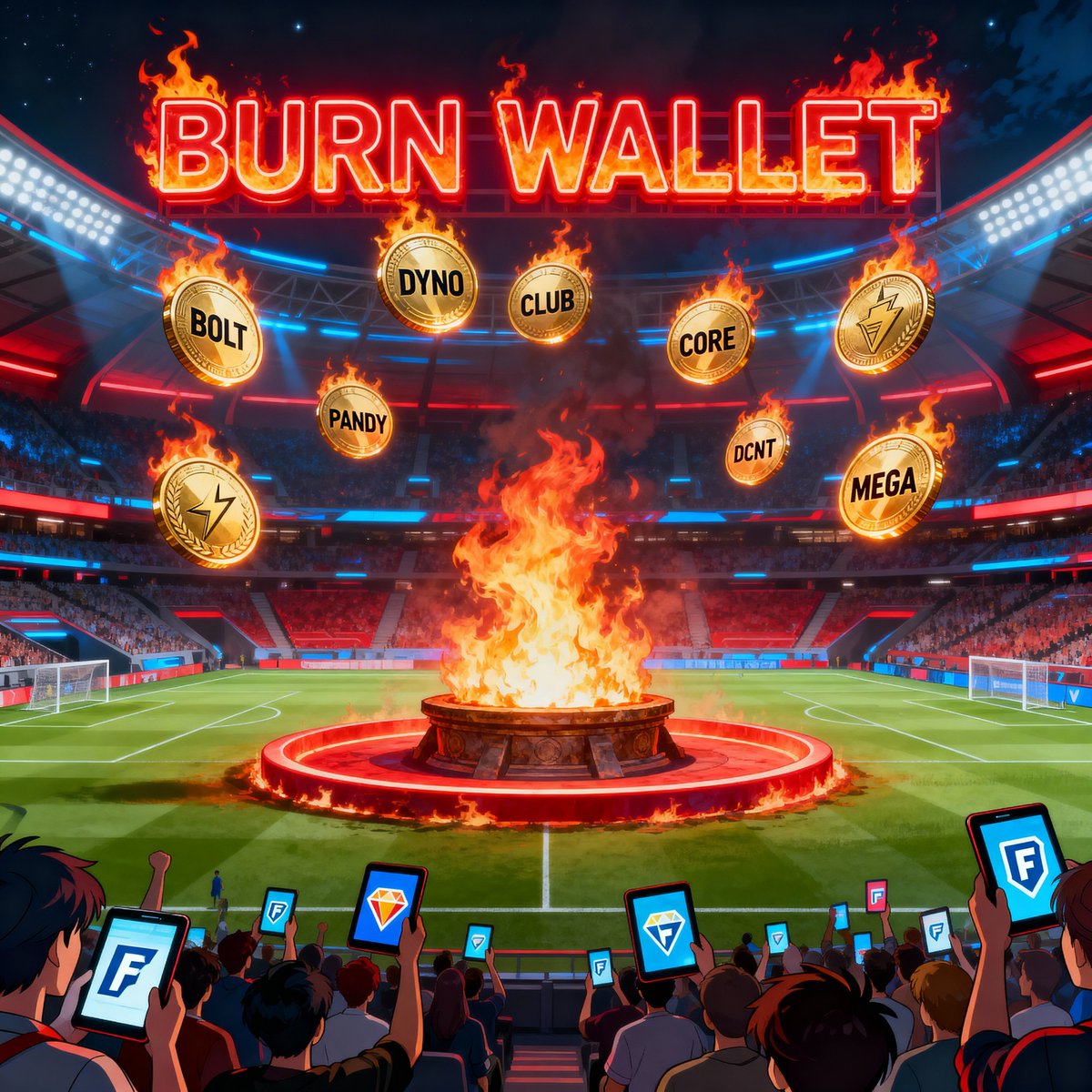 The community will decide which token each week/month will be burned!

🔥All undistributed coins of the 6% -> Burn wallet!🔥

<a href="/ElectroSwap_Dex/">ElectroSwap - Electroneum DEX</a>  #BOLT #DYNO
<a href="/cryptojays/">JAYETN⚡️🇬🇧</a> #CLUB
<a href="/PlanetZephyros/">𝙋𝙡𝙖𝙣𝙚𝙩 𝙕𝙚𝙥𝙝𝙮𝙧𝙤𝙨 $𝗖𝗢𝗥𝗘 🟢</a> #CORE
<a href="/pandy_token/">PANDY</a> #PANDY 
<a href="/decentroneum/">Decentroneum</a> #DCNT
<a href="/megatoken_etn/">$MEGA on Electroneum 🧢</a> #MEGA

#ETN 
#GSLFootball